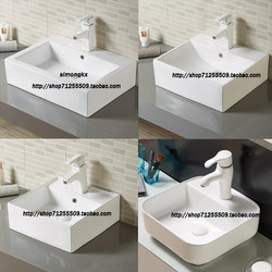Large Countertop Washbasin for Bathroom, Balcony Countertop Washbasin, Ceramic Household Washbasin, Single Basin
