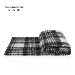 Modern Minimalist Hotel and Homestay Bed Runner, Bed End Blanket, Model Room Black and Gray Checkered Throw, Sofa Throw, Shawl Blanket