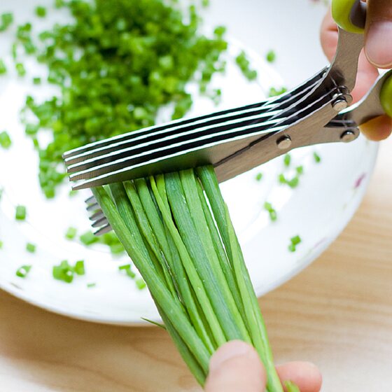 
Green onion scissors, sharp kitchen supplies, food supplement, stainless steel, five-layer green onion scissors, seaweed shredded food scissors, multi-layer scissors