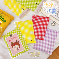 Ins Cartoon Smiley Face Express Envelope Bubble Bag Plaid Phone Case Small Accessories Packing Express Packaging Bag Shockproof