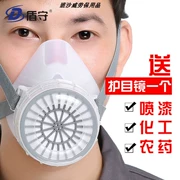 Mặt nạ phòng độc khí hóa học phun sơn mặt nạ chống bụi đặc biệt chống khói mùi hôi mặt nạ che kín mặt