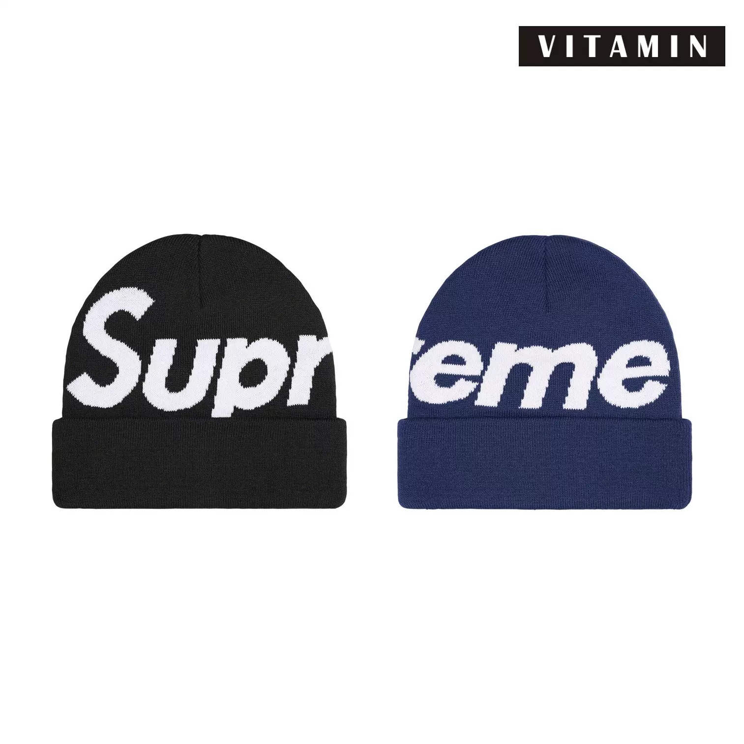 现货Supreme 22FW Big Logo Beanie 大logo帽子针织帽毛线帽冷帽-Taobao