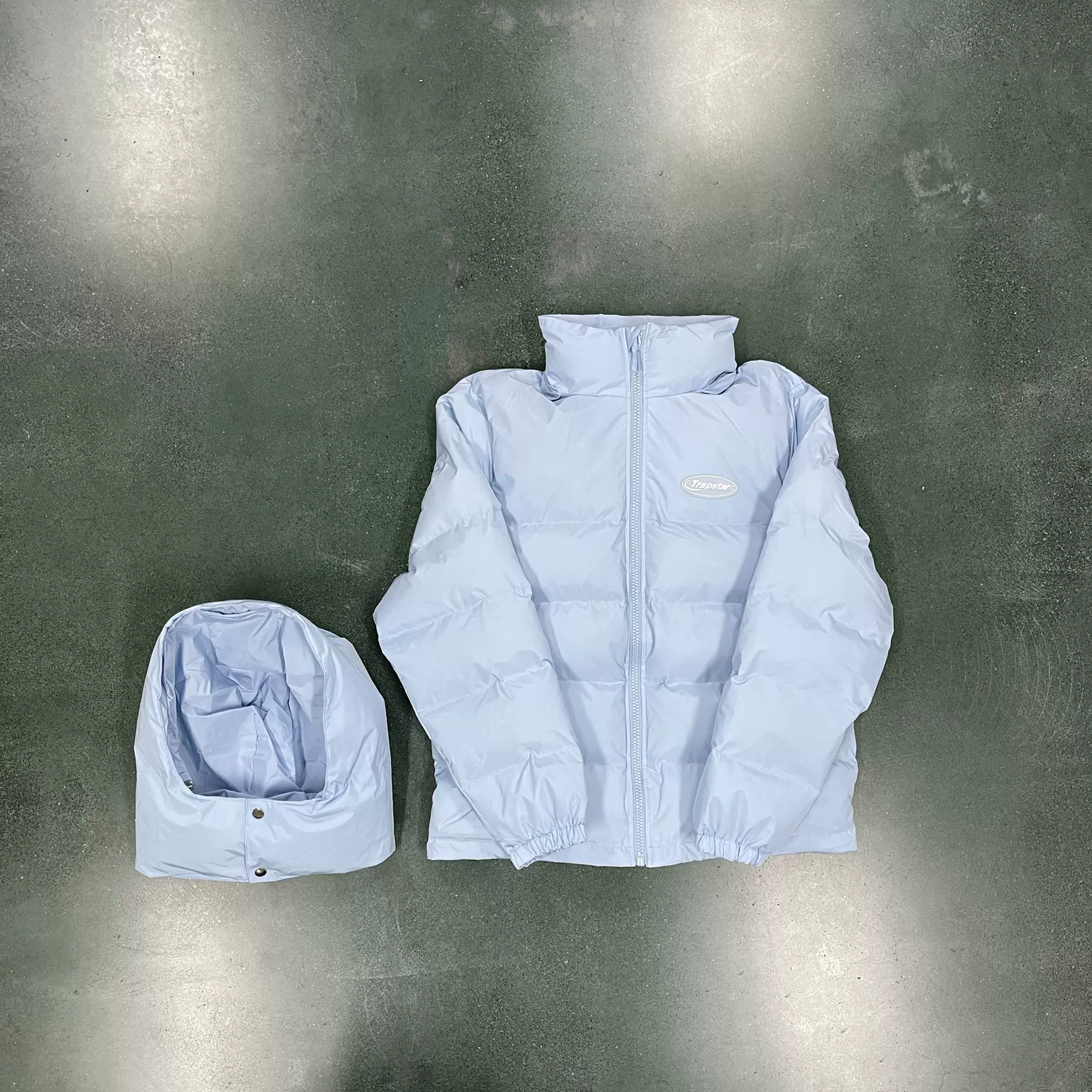 Trapstar ICE BLUE HYPERDRIVE DETACHABLE HOOD PUFFER 1：1-Taobao