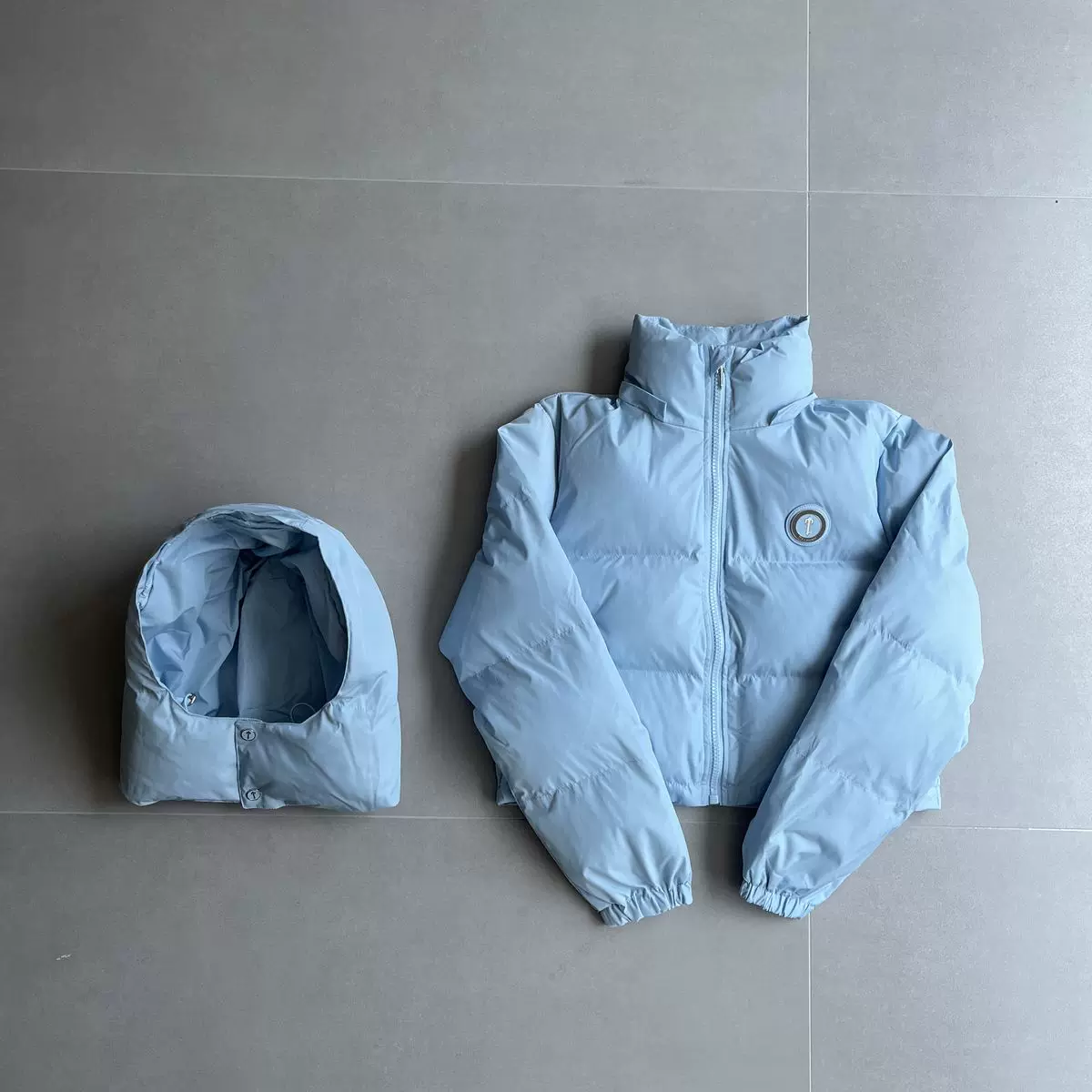 Trapstar Jacket womens detachable hooded puffer - baby blue-Taobao