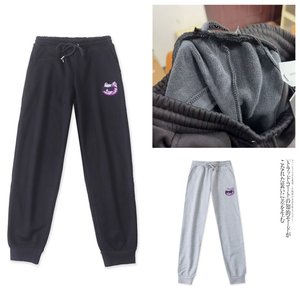 
L5140 foreign trade Japanese single girls college style casual sports pants winter new elastic waist plus velvet leggings trousers