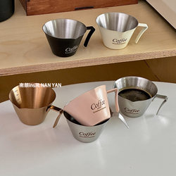 304 Stainless Steel Espresso Measuring Cup Ounce Cup Espresso Extraction Cup with Scale 100ml Long Handle