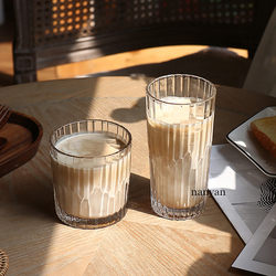Retro Glass American Iced Coffee Cup ins Internet Celebrity Restaurant Iced Latte Cup Cold Drink Ice Ball Cup Whiskey Cup
