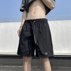 Lightweight Quick-Drying Loose Shorts for Men ins American-Style Embroidered Couple's Five-Point Shorts Summer Trendy Casual Sports Mid-Length Pants