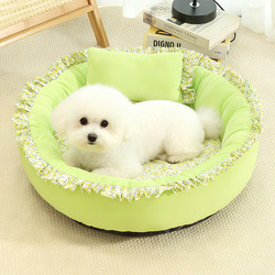 Dog House Winter Warm Thickened Cat Sleeping Bed Winter Kitten Sleeping Mat Pet Mat Round Nest Plush Cat Bed