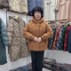 Extra-large 200 Jin [Jin equals 0.5 kg] Mom's cotton jacket, women's small casual down cotton jacket, medium length, thickened, warm and windproof