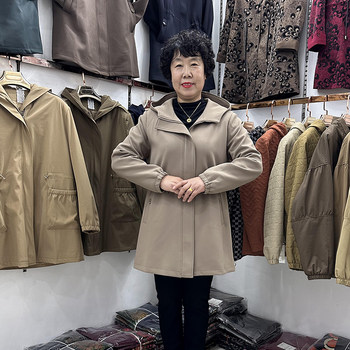 New casual hooded windbreaker jacket for middle-aged and elderly people