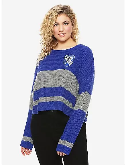 哈利波特短款霍格沃茨学院毛衣外贸格兰芬多赫奇帕奇拉文克劳