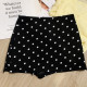 AME2025 summer new Korean version versatile slim 2 side zipper polka dot suit skirt A-line skirt hip short skirt
