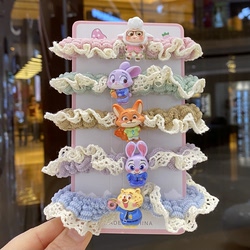 Hair Tie for Girls, Zootopia Judy Headband, Cute Ponytail Holder, Autumn and Winter Lace Hair Ring