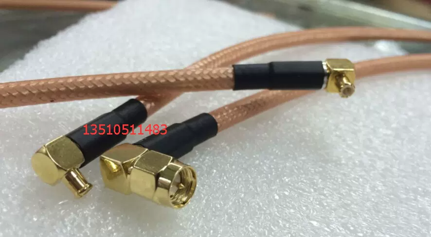 sma-jw/mcx-jw射频工业级rg142跳线 sma转mcx双弯双公高频ap馈线-淘宝