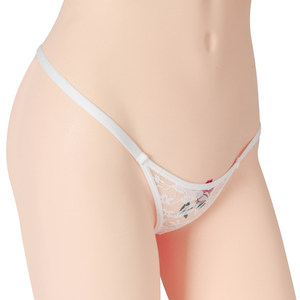 French lace thong female sexy transparent black and white panties with low waist super small T underwear
