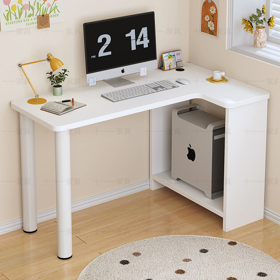 Simple desktop computer table corner learning desk household turning corner solid wood office desk corner of the corner of office desk household use
