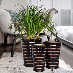 Small, Medium, Large, Round-Mouthed, European-Style, Simple, Loose-Tailed Sunflower, Green Radish, Money Tree, Hawaiian Plant, Universal Ceramic Flower Pot