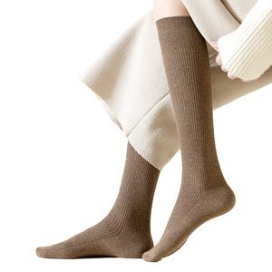 
Langsha calf socks for women long tube socks for spring and autumn and winter thick cotton socks for pressure socks for anti-slip slimming legs high tube jk medium tube socks
