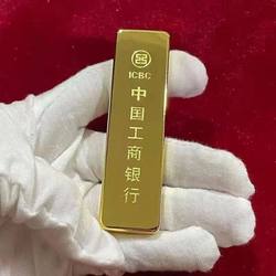 Metal solid simulation toys bank gold bars home store decorations crafts gold brick desk paperweight ornaments