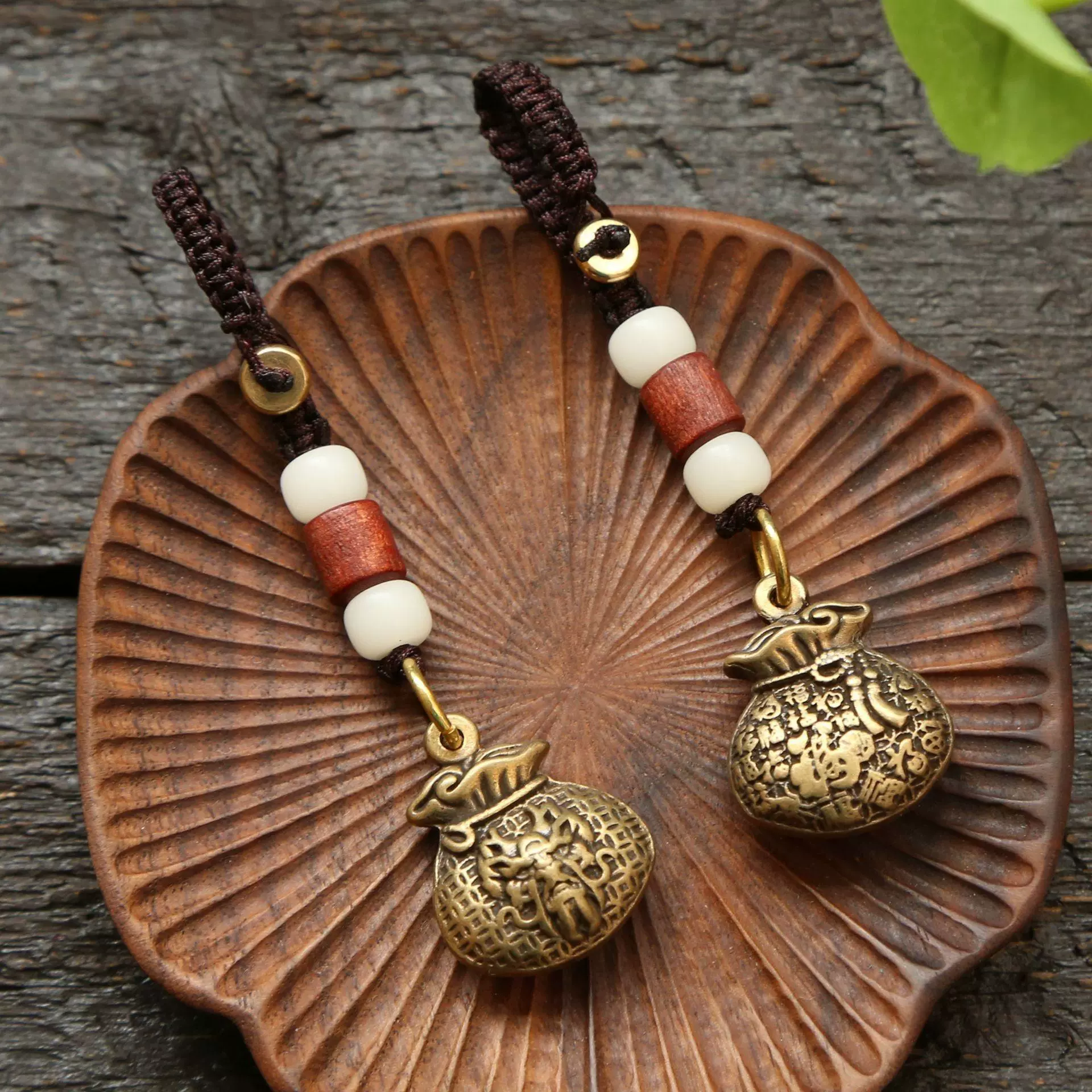 黄铜福袋十二生肖钥匙扣挂件 汽车钥匙包包吊坠饰品配饰 手把件