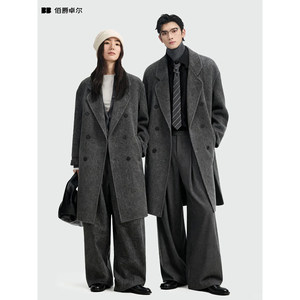 
[Black Label IV - Mid-length] Camel velvet graphene goose down lining Earl Zall woolen coat for men