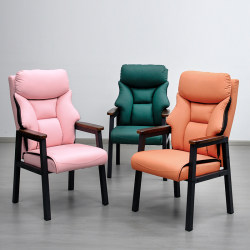 (4 Pieces) Special Pulley Mahjong Chair for the Game Room, Comfortable Mahjong Parlor Wooden Armchair, Long-Sitting Texas Hold'Em Poker Chair