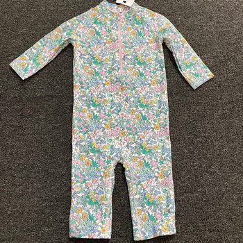 British fast -drying hot spring conjoined floral sunscreen swimsuit
