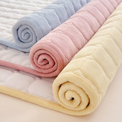 Mattress Pad, Winter Thickened Warm Fleece Milk Velvet Pad, Bedding for Dormitory Students, Single Soft Pad