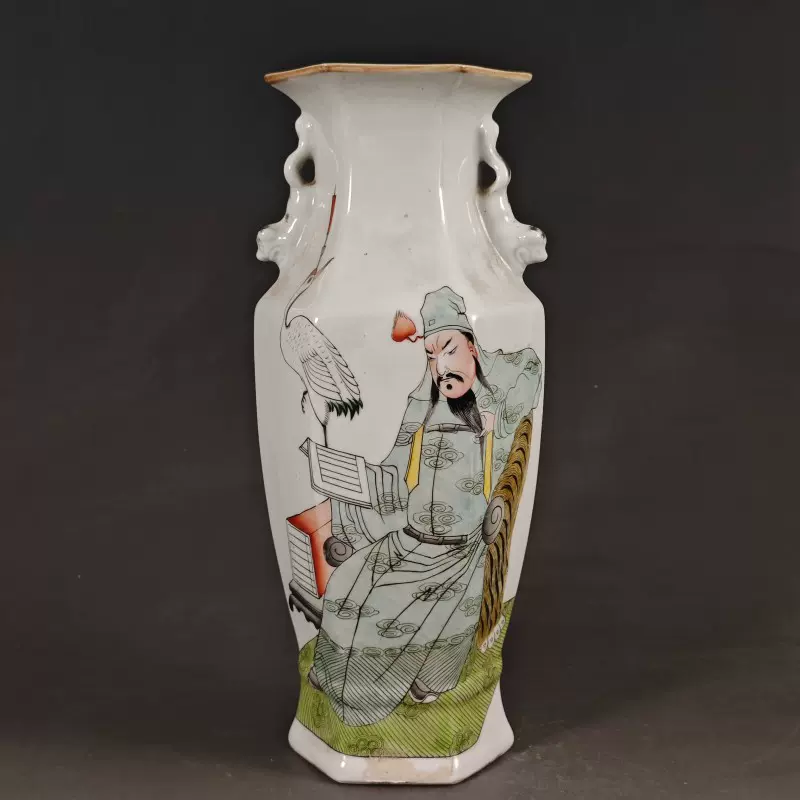 中国大清雍正時代 珐琅彩四方花鳥尊瓶 アンティーク置物磁器 【公式通販】