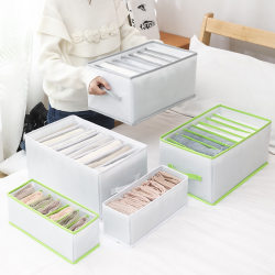 Foldable Clothes Storage Box, Home Wardrobe Storage Layering Organizer, Partition Clothing Organizer, Pants Storage Box