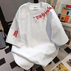 Foreign Trade Clearance~ Withdrawn Items, Bargain Find, Niche Design, Letter Print, Casual Round Neck, New Popular Pure Cotton Short-Sleeve T-Shirt