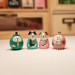 Japanese Zakka Miscellaneous Goods Chinese Valentine's Day Japanese-Style Yukata Cat Desktop Decoration Gift Car Ornament Cartoon