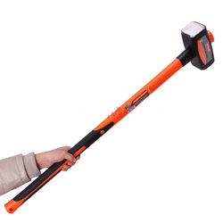 Demolition Fire Hammer, Long-Handled Large Iron Hammer, Octagonal Hammer, Large Hammer, 8-Pound Cannon Hammer, Masonry Hammer, Iron Hammer
