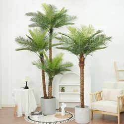 Simulated Coconut Tree, Artificial Plant Landscaping Ornament, Indoor Large-Scale Bionic Green Plant, Areca Palm Tree, Tropical Bonsai