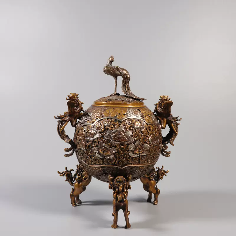 香炉 村田宏作 高岡銅器 青銅製 香炉 高岡銅器 村田宏作