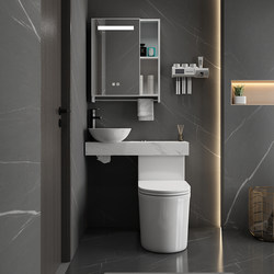 Small Apartment Toilet with Wash Basin Integrated Two-In-One Combination Slate Countertop Bathroom Wash Basin Toilet
