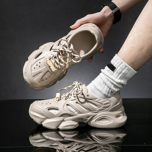 
Croc shoes men's summer thick-soled outer wear outdoor wading rafting beach shoes lightweight non-slip thick-soled river tracing shoes