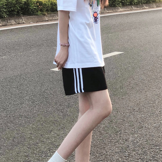 Women's summer 2024 new loose American small person wears 5-minute casual high-waisted five-minute pants ins