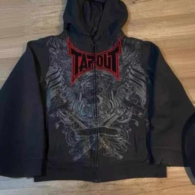 American retro hoodie Y2K Harajuku hip-hop graphic sweatshirt casual pullover sportswear jacket European and American girls