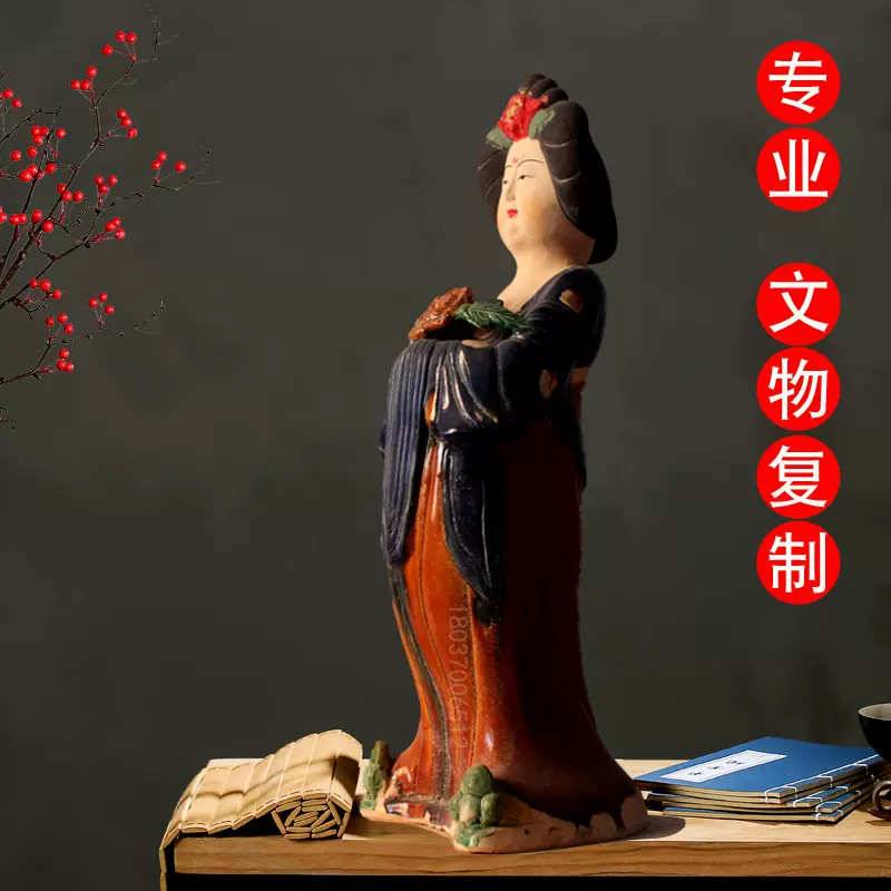 日本製国産唐代の三彩の肥俑，古い品物を出土して，家の置物，古い品物古い品物 工芸品