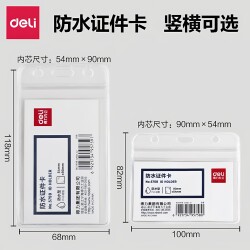 Deli Transparent Card Holder with Lanyard for Id Cards, Badge Holders, and Doctor Id Card Holders