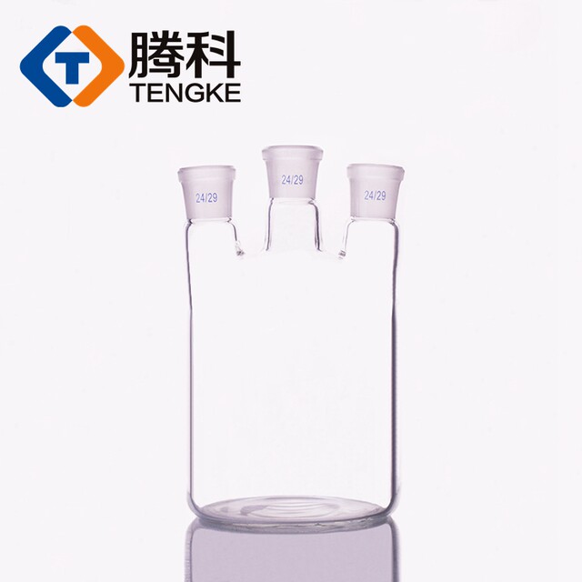 TECHTONGDA Lab Jacketed Reactor 2L Jacketed Glass Reactor, Double-Layer Chemical Reaction Vessel With Digital Display For Reaction Distillation 0 600 Rpm