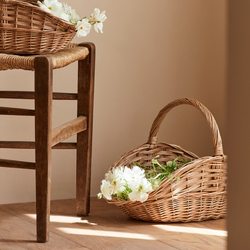 Yemu Naturalism | Hand-Woven Flower Baskets, Straw Baskets, Rattan Baskets, Wicker Baskets, Flower Arrangement Baskets, Portable Storage Baskets