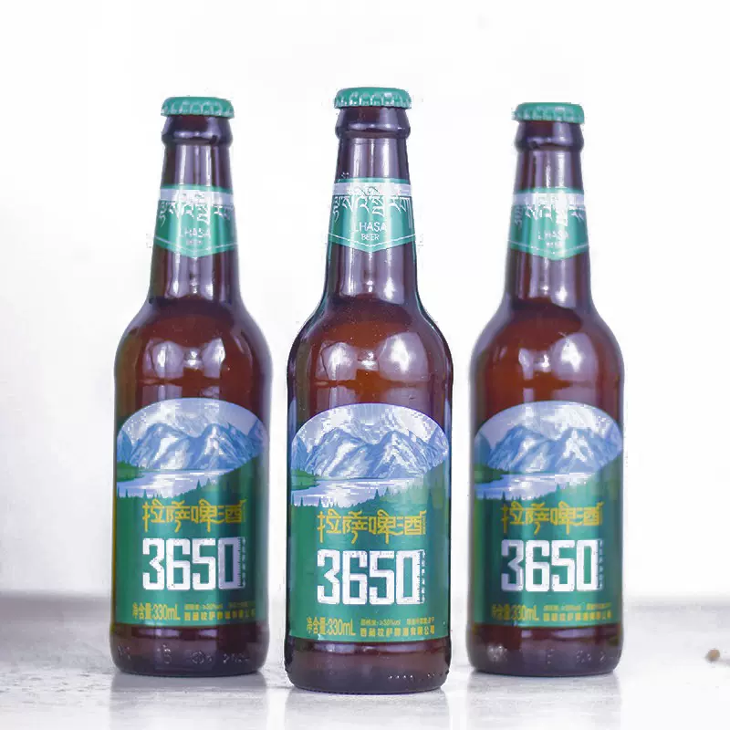 西藏拉萨啤酒3650 全麦啤酒 330ml*6/24瓶 整箱非青稞啤酒
