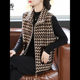 Mom autumn and winter mink vest vest middle-aged women knitted cardigan middle-aged and elderly short vest top