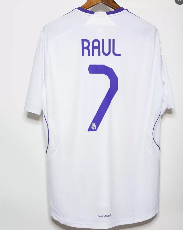 Camiseta retro Real Madrid Raúl 2007-2008 dorsal raul