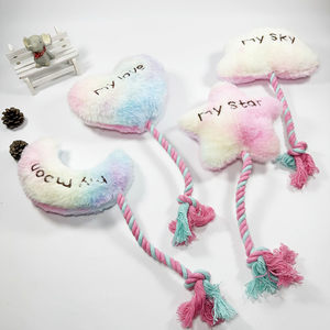 
Cross-border cat and dog teeth grinding toys love rope knot styling toys dog biting toys cartoon sounding pet supplies