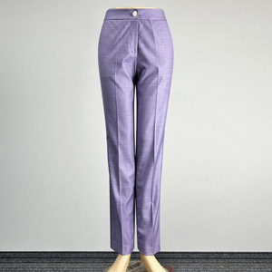 
Brand Purple Suit Pants Straight Leg Pants Women's 2025 Business Wear Mid-waist Slim High Pencil Pants Suit Pants