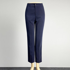 
Professional suit navy blue trousers straight trousers 2025 mid-waist slim hotel uniform formal pants pencil pants nine-point pants